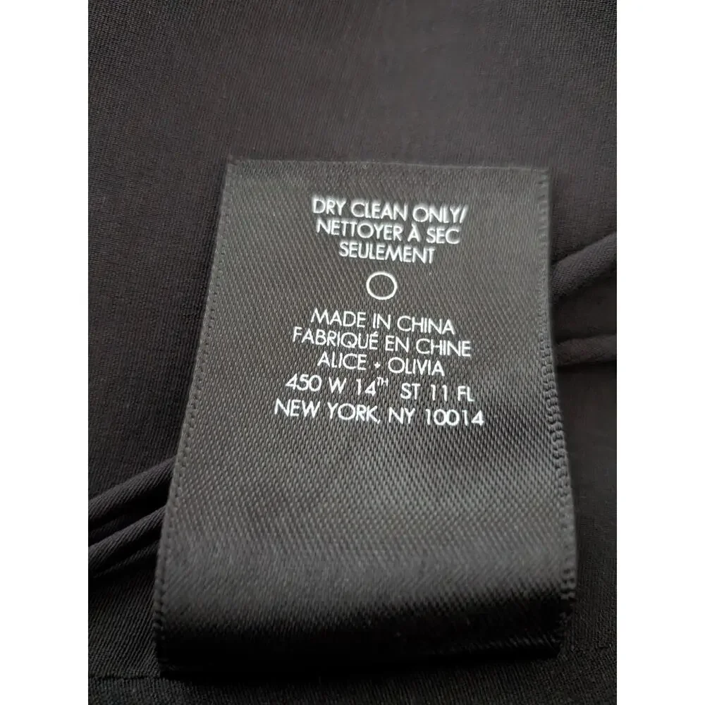 Women's Alice & Olivia Black Lace Romper Junie Cold Shoulder Back Zip Size 4 - Picture 8 of 10